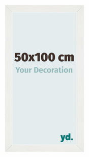 Mura MDF Photo Frame 50x100cm White Wiped Front Size | Yourdecoration.com