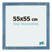 Mura MDF Photo Frame 55x55cm Bright Blue Swept Front Size | Yourdecoration.com