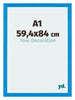 Mura MDF Photo Frame 59 4x84cm A1 Bright Blue Front Size | Yourdecoration.com