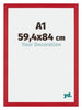 Mura MDF Photo Frame 59 4x84cm A1 Red Front Size | Yourdecoration.com