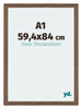 Mura MDF Photo Frame 59 4x84cm A1 Walnut Dark Front Size | Yourdecoration.com