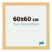 Mura MDF Photo Frame 60x60cm Beech Design Front Size | Yourdecoration.com