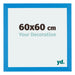 Mura MDF Photo Frame 60x60cm Bright Blue Front Size | Yourdecoration.com