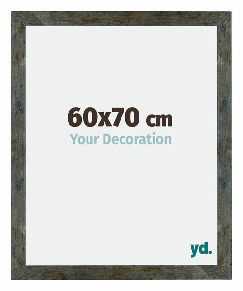 Mura MDF Photo Frame 60x70cm Blue Gold Melange Front Size | Yourdecoration.com