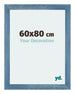 Mura MDF Photo Frame 60x80cm Bright Blue Swept Front Size | Yourdecoration.com