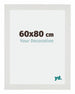 Mura MDF Photo Frame 60x80cm White Matte Front Size | Yourdecoration.com