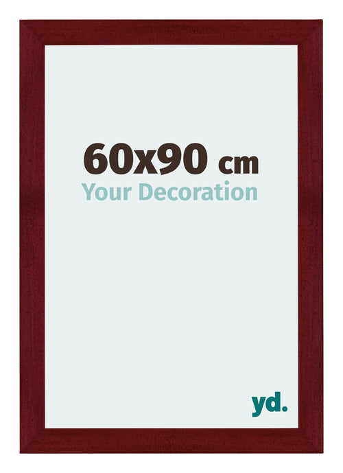 Mura MDF Photo Frame 60x90cm Winered Wiped Front Size | Yourdecoration.com