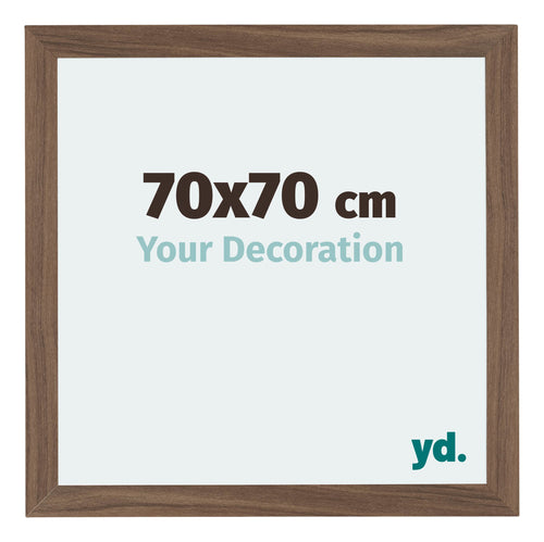 Mura MDF Photo Frame 70x70cm Walnut Dark Front Size | Yourdecoration.com