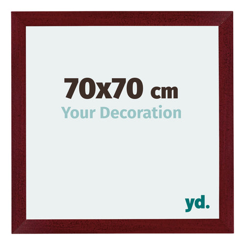 Mura MDF Photo Frame 70x70cm Winered Wiped Front Size | Yourdecoration.com