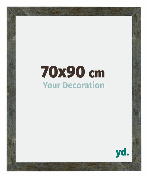 Mura MDF Photo Frame 70x90cm Blue Gold Melange Front Size | Yourdecoration.com