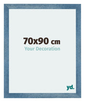 Mura MDF Photo Frame 70x90cm Bright Blue Swept Front Size | Yourdecoration.com