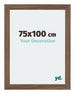 Mura MDF Photo Frame 75x100cm Walnut Dark Front Size | Yourdecoration.com