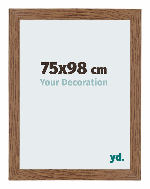 Mura MDF Photo Frame 75x98cm Oak Rustic Front Size | Yourdecoration.com