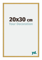 New York Aluminium Photo Frame 20x30cm Gold Shiny Front Size | Yourdecoration.com