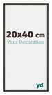 New York Aluminium Photo Frame 20x40cm Walnut Structure Front Size | Yourdecoration.com