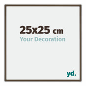 New York Aluminium Photo Frame 25x25cm Walnut Structure Front Size | Yourdecoration.com