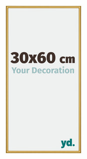 New York Aluminium Photo Frame 30x60cm Gold Shiny Front Size | Yourdecoration.com