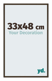 New York Aluminium Photo Frame 33x48cm Walnut Structure Front Size | Yourdecoration.com