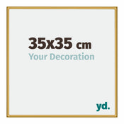 New York Aluminium Photo Frame 35x35cm Gold Shiny Front Size | Yourdecoration.com