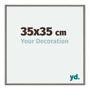 New York Aluminium Photo Frame 35x35cm Mercury Structure Front Size | Yourdecoration.com