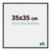 New York Aluminium Photo Frame 35x35cm Walnut Structure Front Size | Yourdecoration.com