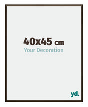 New York Aluminium Photo Frame 40x45cm Walnut Structure Front Size | Yourdecoration.com