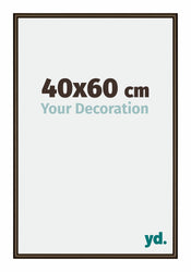 New York Aluminium Photo Frame 40x60cm Walnut Structure Front Size | Yourdecoration.com