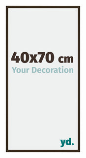 New York Aluminium Photo Frame 40x70cm Walnut Structure Front Size | Yourdecoration.com