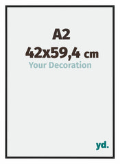 New York Aluminium Photo Frame 42x59 4cm A2 Black Matt Front Size | Yourdecoration.com