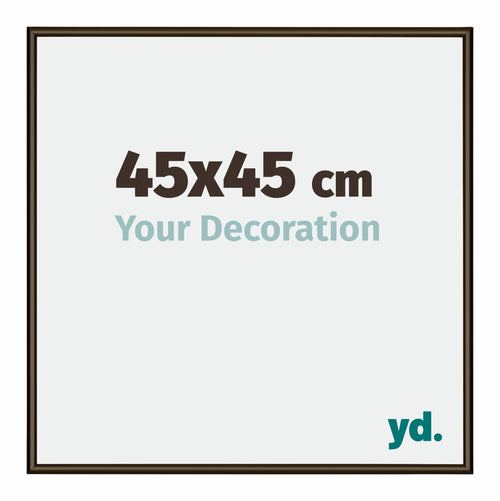 New York Aluminium Photo Frame 45x45cm Walnut Structure Front Size | Yourdecoration.com