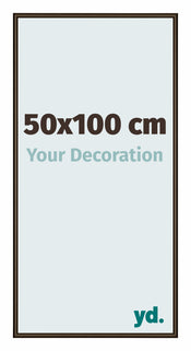 New York Aluminium Photo Frame 50x100cm Walnut Structure Front Size | Yourdecoration.com