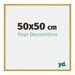 New York Aluminium Photo Frame 50x50cm Gold Shiny Front Size | Yourdecoration.com