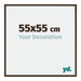 New York Aluminium Photo Frame 55x55cm Walnut Structure Front Size | Yourdecoration.com