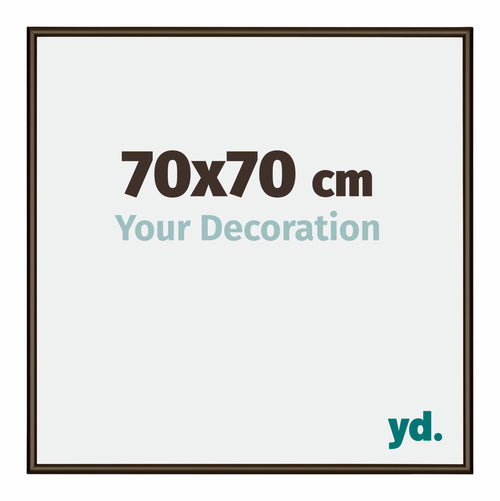 New York Aluminium Photo Frame 70x70cm Walnut Structure Front Size | Yourdecoration.com