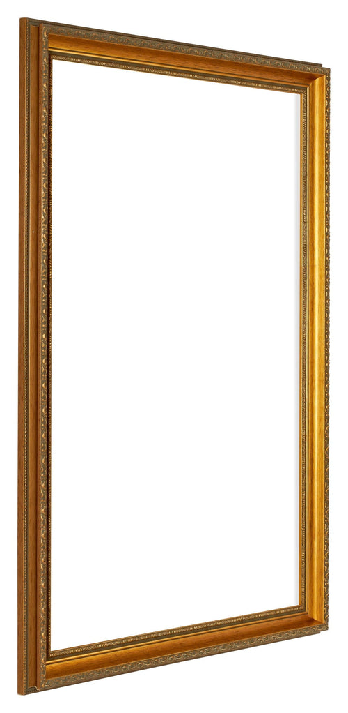 Oxford Wood Photo Frame 20x28cm Gold Antique Front Oblique | Yourdecoration.com