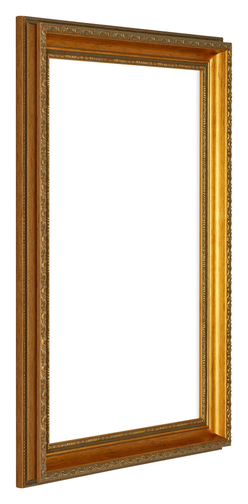 Oxford Wood Photo Frame 20x30cm Gold Antique Front Oblique | Yourdecoration.com