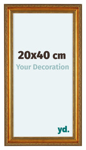 Oxford Wood Photo Frame 20x40cm Gold Antique Front Size | Yourdecoration.com