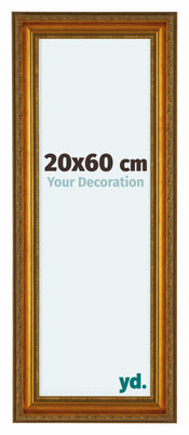 Oxford Wood Photo Frame 20x60cm Gold Antique Front Size | Yourdecoration.com