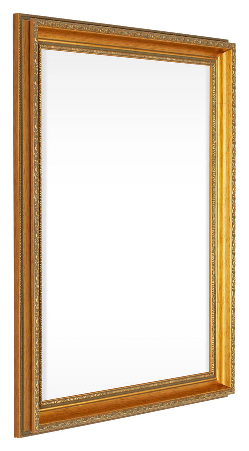 Oxford Wood Photo Frame 24x30cm Gold Antique Front Oblique | Yourdecoration.com