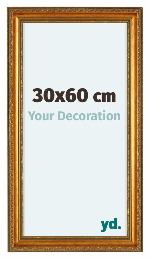 Oxford Wood Photo Frame 30x60cm Gold Antique Front Size | Yourdecoration.com