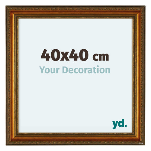 Oxford Wood Photo Frame 40x40cm Gold Antique Front Size | Yourdecoration.com