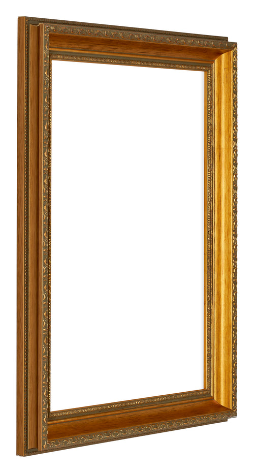 Oxford Wood Photo Frame 75x100cm Gold Antique Front Oblique | Yourdecoration.com