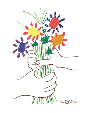 PGM PP 820 Pablo Picasso Bouquet Art Print 60x80cm | Yourdecoration.com