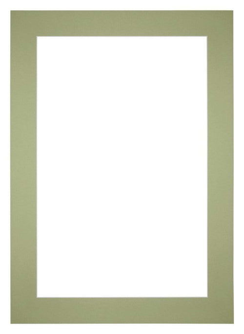 Passe Partout 20x28cm Carton Mint Green Edge 6cm Straight Front | Yourdecoration.com