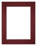 Passe Partout 24x30cm Carton Wine Red Edge 6cm Straight Front | Yourdecoration.com