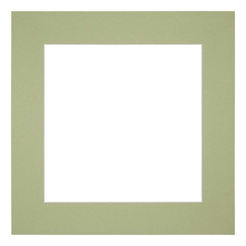 Passe Partout 25x25cm Carton Mint Green Edge 6cm Straight Front | Yourdecoration.com