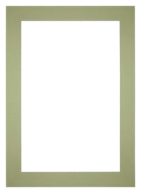 Passe Partout 25x35cm Carton Mint Green Edge 6cm Straight Front | Yourdecoration.com