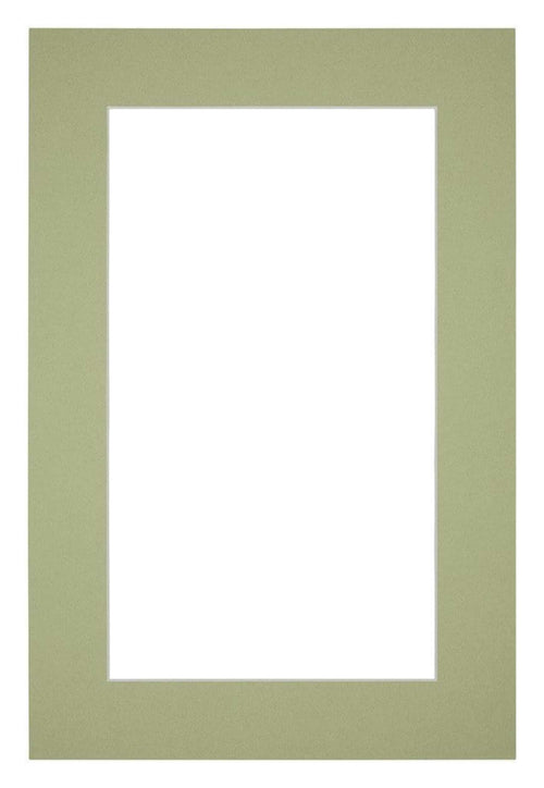 Passe Partout 30x45cm Carton Mint Green Edge 5cm Straight Front | Yourdecoration.com