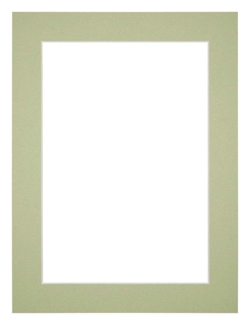 Passe Partout 45x60cm Carton Mint Green Edge 4cm Straight Front | Yourdecoration.com