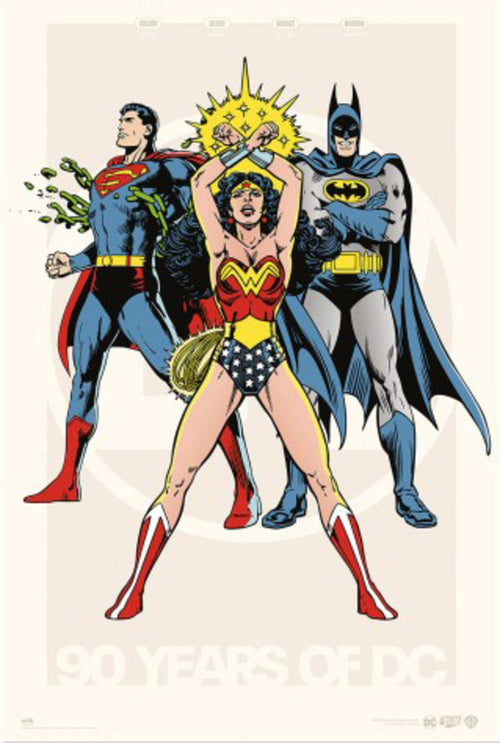 Poster Dc Comics 90Th Anniversary 61x91 5cm Grupo Erik GPE5848 | Yourdecoration.com